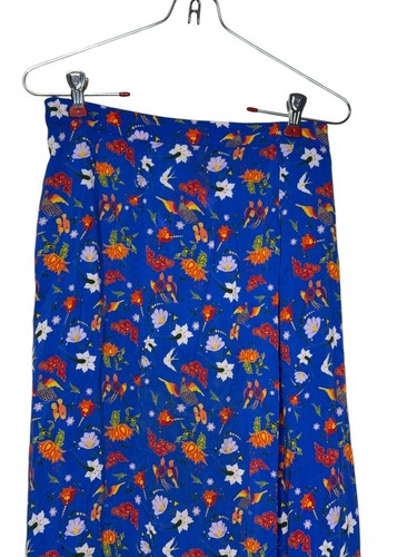 Paolita Womens Skirt Maxi Iris Side Zip Colorful Ditsy Floral Print A-Line Large - Picture 9 of 10