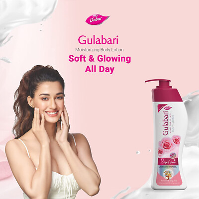 DABUR Gulabari Rose Moisturizing Body lotion, Paraben Free -400ML -Free Ship