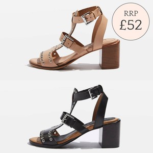 black mid wedge sandals