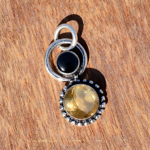 Pendentif En Argent Sterling 925 Pierre Précieuse Taillée Améthyste