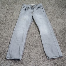 Levis Jeans Boys 10 Regular Gray Slim Straight Leg Red Tab Denim Youth 22x23