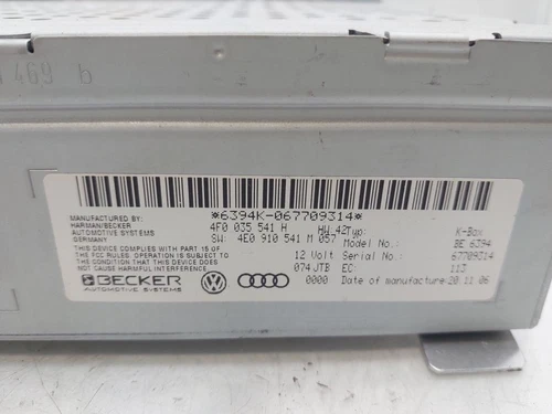 4F0035541H Sistema Audio/Radio Cd para AUDI A6 BERLINA (4F2) 2.7 TDI 20 8574268 - Imagen 3 de 10