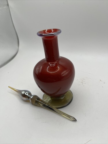 Vintage Lundberg Studios Art Glass Perfume Bottle - Picture 3 of 6