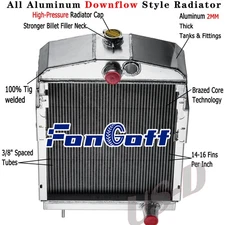 #352629R92 3-Row Radiator For Farmall International M MD Super MAT Aluminum