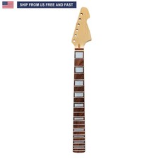 22 Fret 24 inch Guitar Neck Maple Rosewood Fretboard Block Inlay Clear Glossy