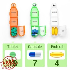 Daviky Monthly Pill Organizer 3 Times a Day 30 Day Medicine Vitamin Supplemen...