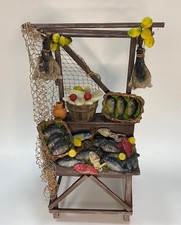Banchetto con Pesci in Cera per Pastori 25–27 cm – Presepe Napoletano del ’700