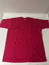 Vintage Fruit of the Loom Pocket T-Shirt XL Pink Single Stitch Made in USA 90s