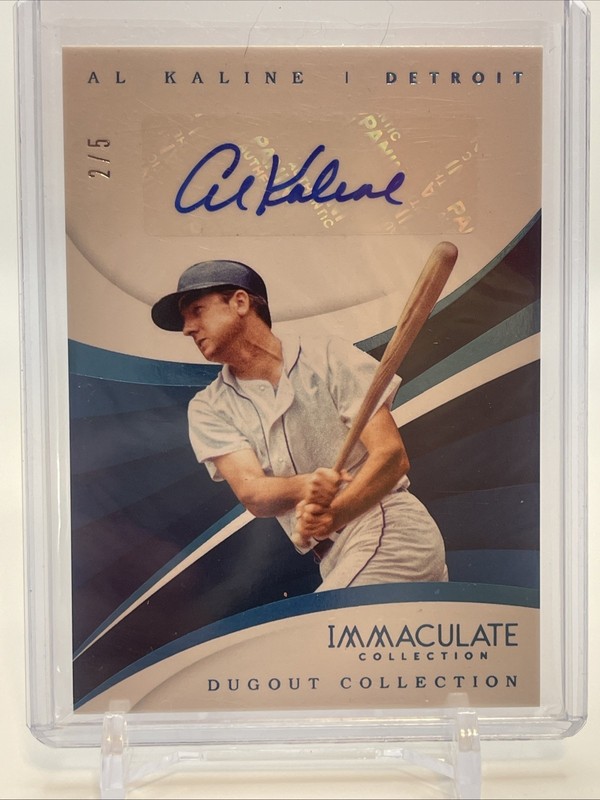 2018 Immaculate Al Kaline Dugout Collection Auto Blue 2/5 SSP