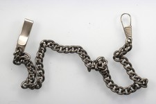 Unisex Stainless Silver Matte Pocket Watch Replacement Chain Fob 14 " Inch