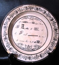 ASSIETTE PARLANTE REBUS N°3 faience CHOISY le ROI P&B Paillard & Hautin 1824/36