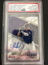 Ezequiel Tovar 2021 Bowman's Best #B21-ET Best of 2021 Refractor Auto PSA 10