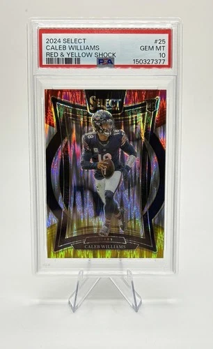 2024 Select Concourse Caleb Williams #25 Red Yellow Shock Prizm (RC) PSA 10