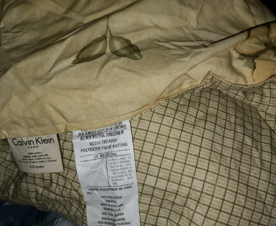 Edredón Completo/Reina CALVIN KLEIN Umbría Magnolia FLOR FLORAL AMARILLO REINA Foto 4 de 4