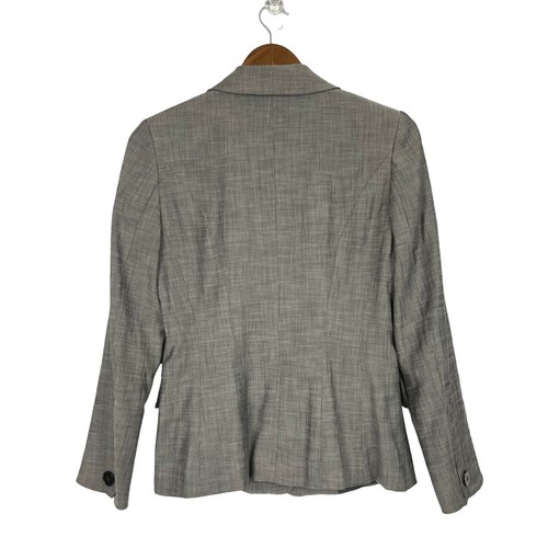 Classiques Entier 6 Women's Gray & Black Blend Single Button Blazer Jacket - Picture 2 of 10