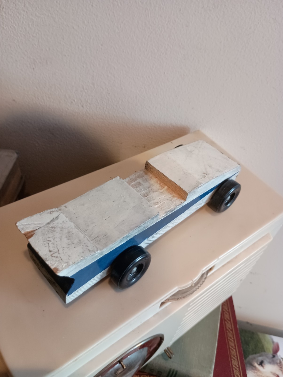 Vintage Pinewood Derby Race Car Vintage  Hand Made Cub Scouts BSA