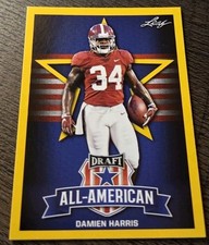 2019 Leaf Draft - All-American Damien Harris #77 Gold (RC)