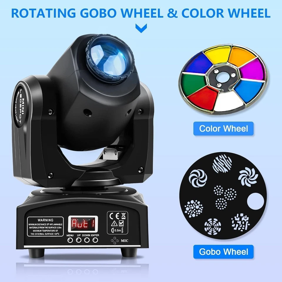 Stage Lights Moving Head Lights 8 Gobos 8 Colors 1 - Image 4 of 4