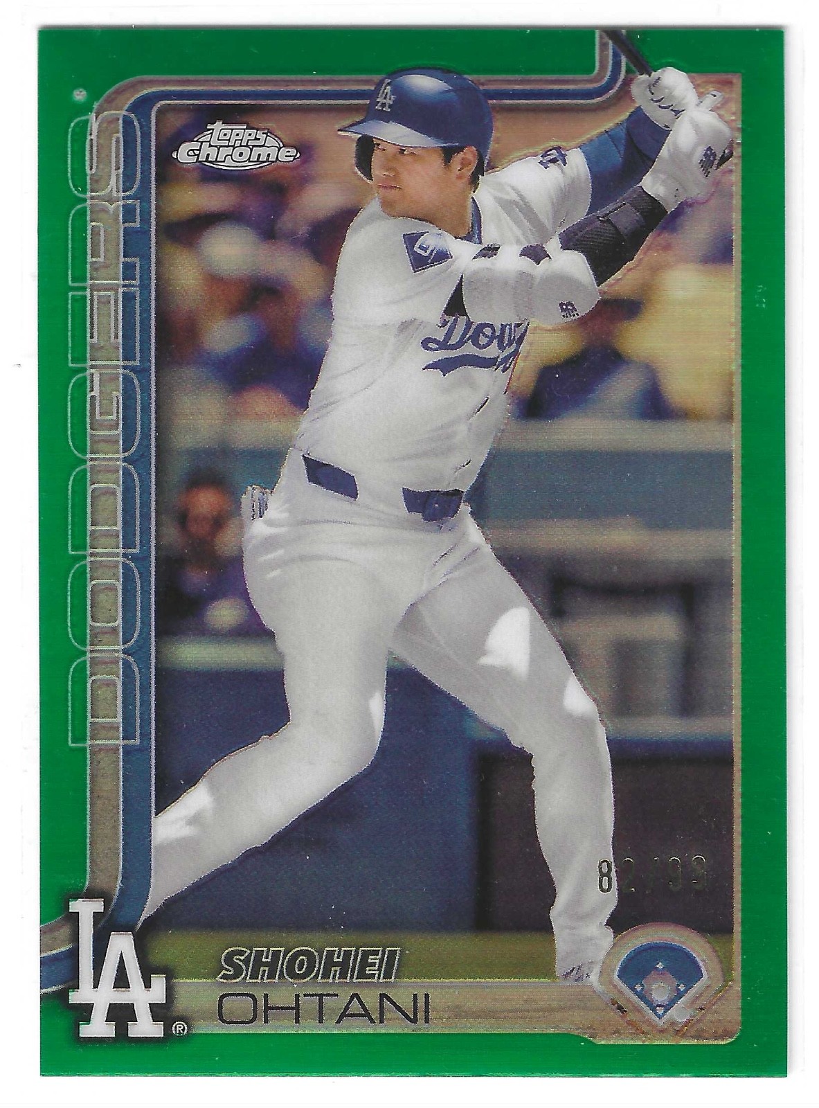 2025 Topps Chrome Shohei Ohtani #1 Green Refractor /99 SP