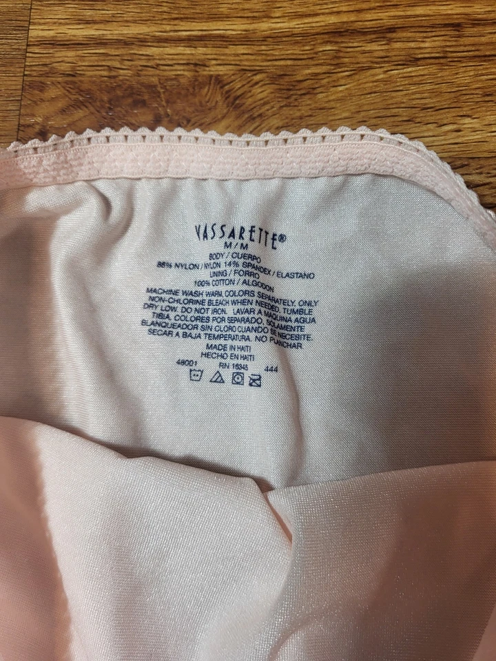Nuevo Vassarette Undershpers Talla Mediana Corte Alto Control de Luz Mujer Bragas Rosa Foto 3 de 4