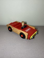 Coche de colección 1970 Playskool Take-Apart juguete de madera y plástico 16" piezas incompletas