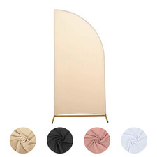 6 ft x 3 ft Matte Fitted Spandex Half Moon Arch Backdrop Stand Cover Party Event