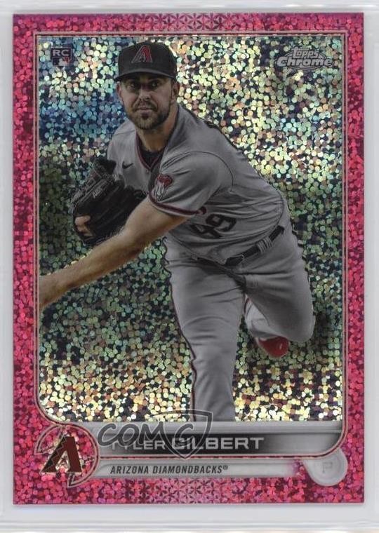2022 Topps Chrome Magenta Speckle Refractor /350 Tyler Gilbert #65 Rookie RC hv0