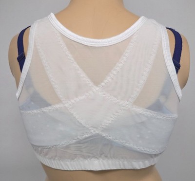 White 26W/28W Comfort Choice Posture Support Bra Brace Wear Your Own Bra Nylon