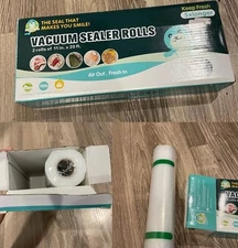 1 Roll Happy Seal Vacuum Sealer Bags - Open Box 1 SINGLE NEW ROLL 11X20