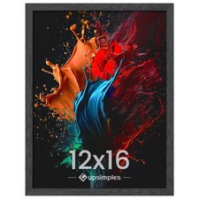 12x16 Picture Frame, Wall Gallery Photo Frames with Engineered Wood, Black 1 ...