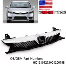 Front Chrome Grille Bumper For 2009 2010 2011 Honda Civic HO1210127 HO1200198