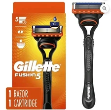 New Gillette Fusion5 Men’s Razor Handle And 1 Cartridge Refill Pack