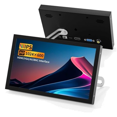 Tragbarer Mini-HDMI-Monitor, 17,8 cm, 1024 x 600, VGA, AV BNC, Multifunktional