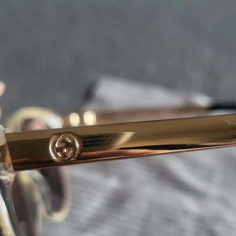 Gucci GG 3701 Cat Eye Sunglasses Black/Gold Grey Tinted UV 140mm - Image 4 of 4
