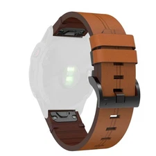 1*Leather Watch Band Strap Wristband 22mm For Garmin Fenix 5 Fenix 6 Pro 935