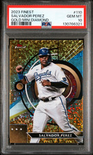 2023 Topps Finest SALVADOR PEREZ Gold Mini Diamond /50 PSA 10 GEM MINT LOW POP 2
