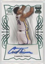 2021 Leaf Memories 2021-22 Trinity Update Green 41/75 Cameron Thomas Auto 0y0n