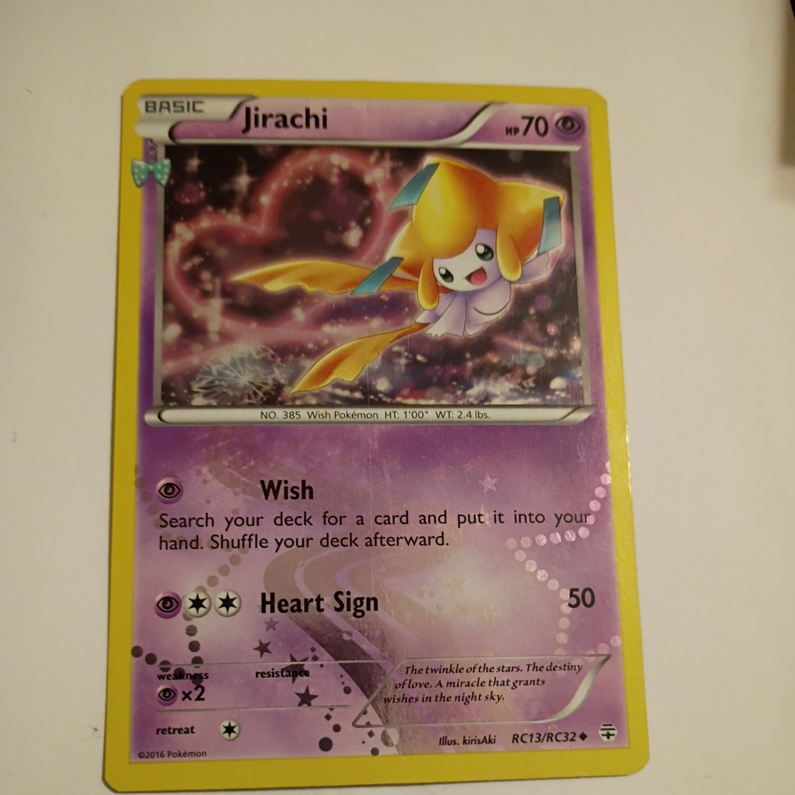 Jirachi RC13/RC32 Generations Holo Pokémon Card 2016