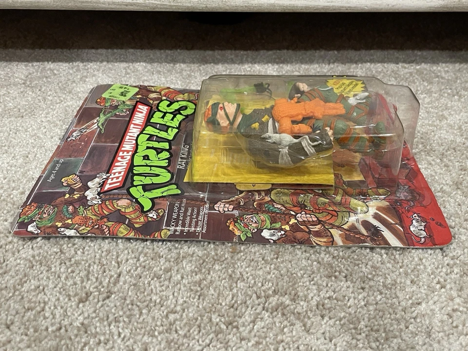 TMNT Rat King 1989 pantalla emergente sin usar, en caja 1989 Playmates ¡¡¡NUEVO RARO!!! SIN PERFORAR Foto 3 de 4