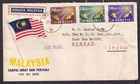Malaysia 1963 FDC used SINGAPORE to India
