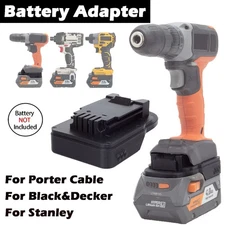 For Ridgid 18V Li-ion Battery Adapter To for Black+Decker/for Stanley 20V Tools