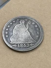 1853 Seated Liberty Quarter  Arrows  & Rays Tough Type and Variety FULL GOOD