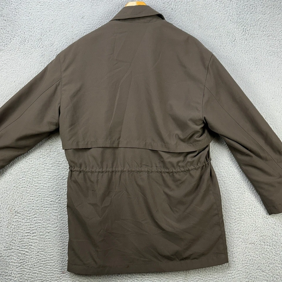 Bill Blass Mens Brown Full Zip Wool Lined Field Jacket Trench Coat Size Medium - Image 2 of 4