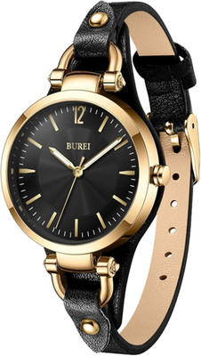BUREI Women Watches Simple Leather Strap Watch Luxury Quartz Watches Small Thin