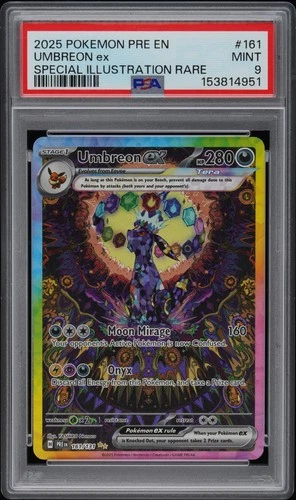 2025 POKEMON PRISMATIC EVOLUTIONS SPECIAL ILLUSTRATION RARE UMBREON EX PSA 9