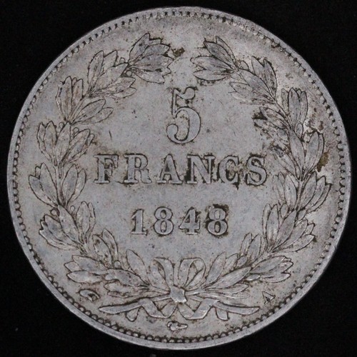 France 5 Francs Louis-Philippe 1848 Silver