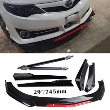 Front Rear Bumper Lip Spoiler Splitter Body Kits Glossy Black For toyota camry