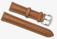 20mm Brown Leather Replacement Watch Band - Swiss Army Victorinox 20 & Others