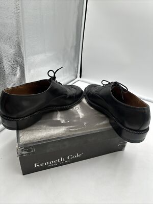Kenneth Cole New York Mens Wingtip Oxford Shoes Size 9 Black  display picture 1