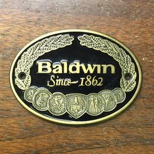 Baldwin Since 1862 Piano Metal Plate/Cabinet Medallion/Decal Black/Bronze
